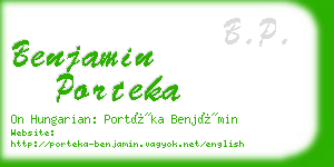 benjamin porteka business card